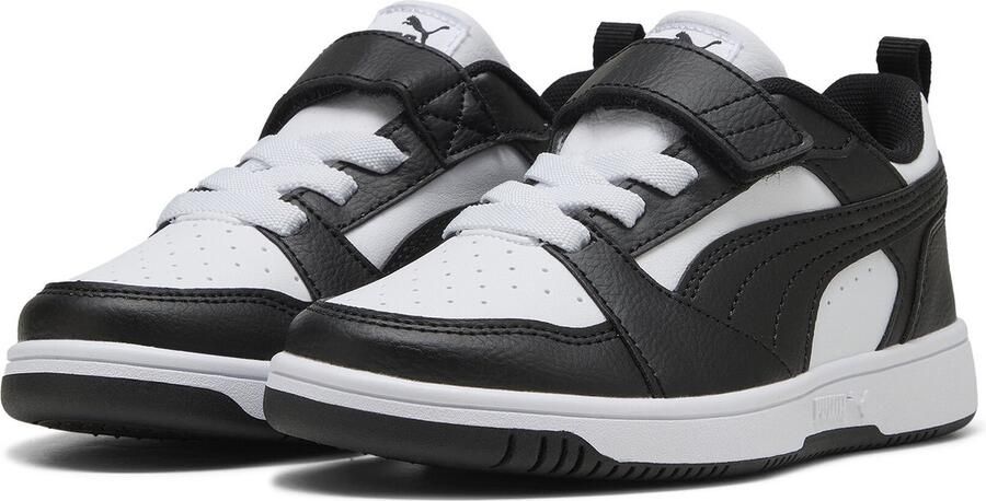 Puma Rebound v6 Low sneakers wit zwart Imitatieleer Meerkleurig 33 - Foto 3