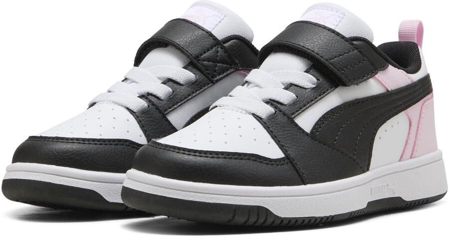 PUMA Rebound V6 Lo AC+ PS Unisex Sneakers White- Black-Pearl Pink - Foto 4