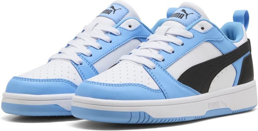 PUMA Rebound V6 Lo Jr Unisex Sneakers Team Light Blue- Black- White