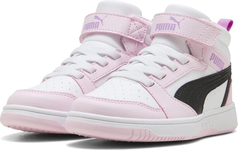 PUMA Rebound V6 Mid AC+ PS Unisex Sneakers White- Black-Pearl Pink