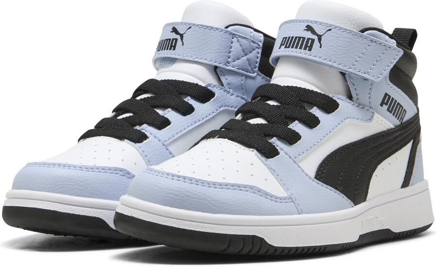 PUMA Rebound V6 Mid AC+ PS Unisex Sneakers White-Snow Mountain Blue- Black