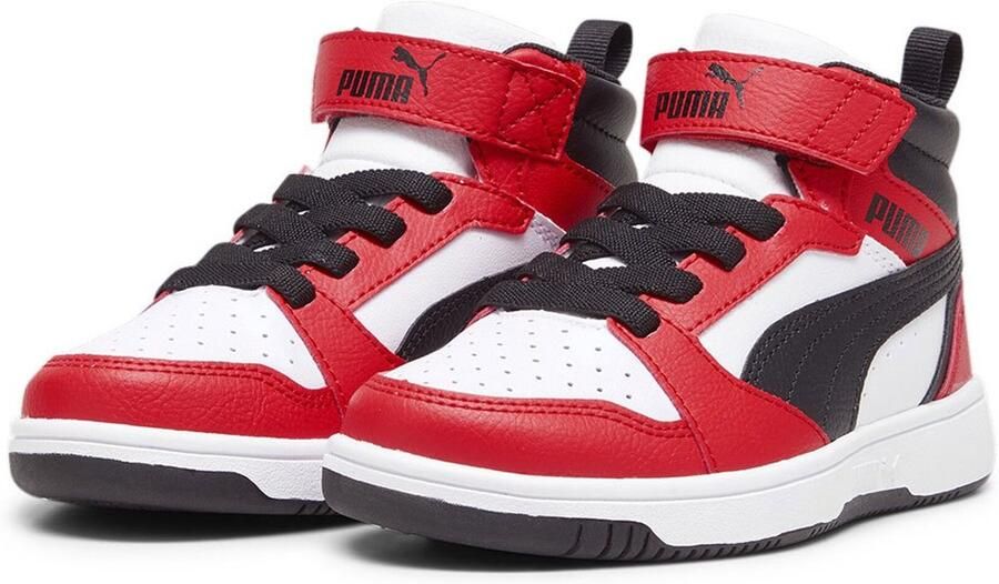 PUMA Rebound V6 Mid Ac+ Schoenen Rood Wit 1 2