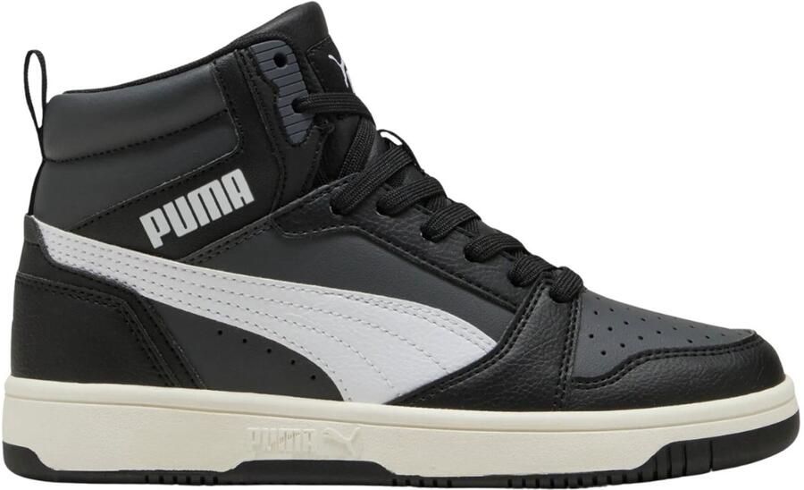 PUMA Rebound V6 Mid Kinderen Sneakers Zwart