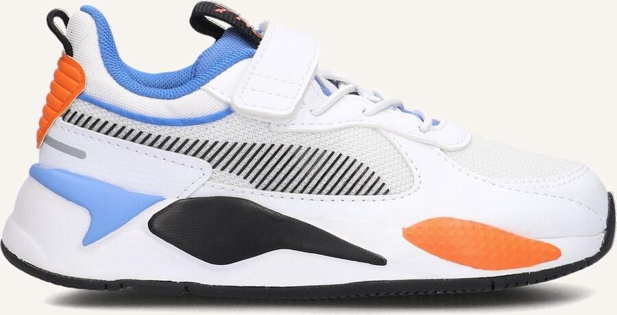 Puma RS-X sneakers wit lichtblauw oranje Jongens Meisjes Mesh Meerkleurig 21