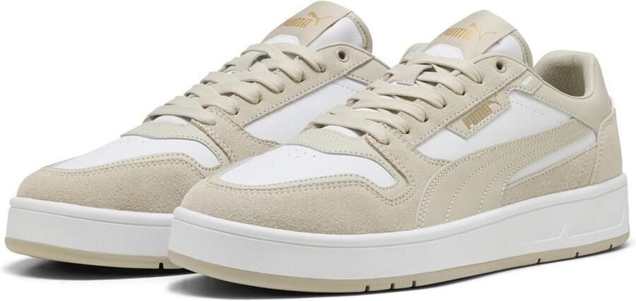 PUMA Schuhe Low Court Classic Street SD 400215 White-Desert Dust- Gold - Foto 4