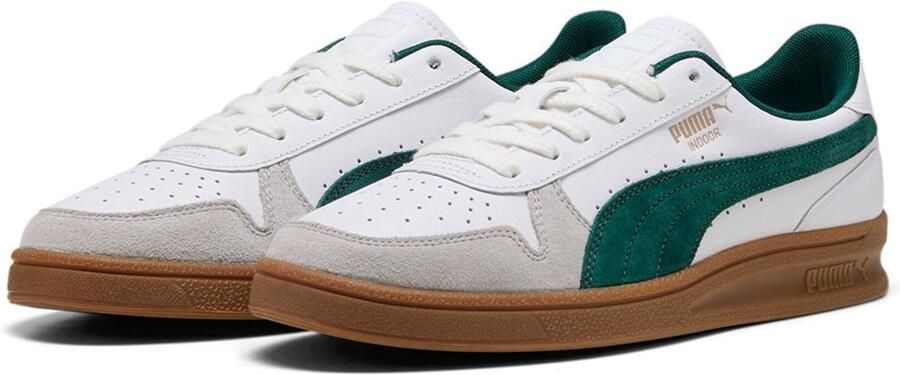 Puma Lage Sneakers Baskets basses Indoor cuir premium blanc