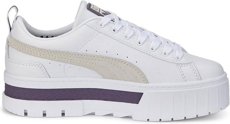 PUMA SELECT Mayze Leather Sneakers Dames Puma White Pristine - Foto 4
