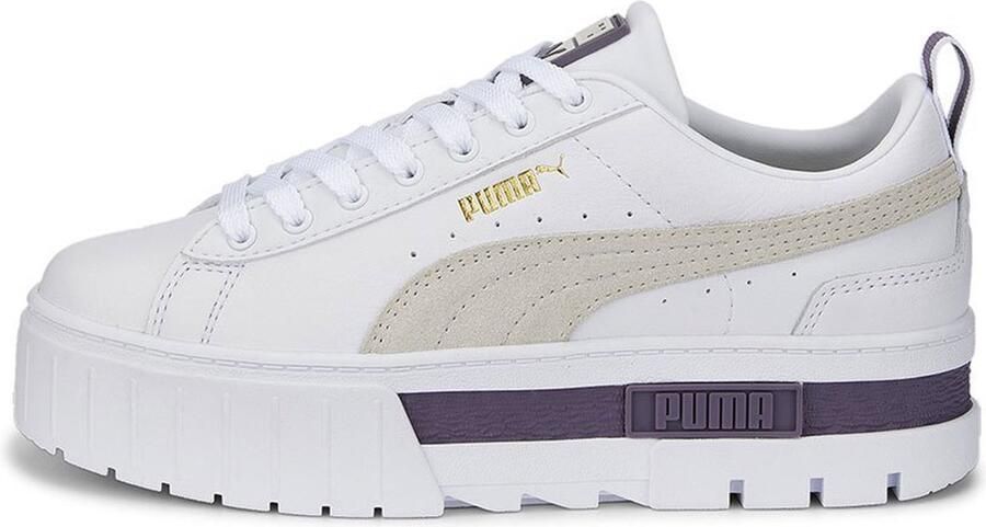 PUMA SELECT Mayze Leather Sneakers Dames Puma White Pristine - Foto 5