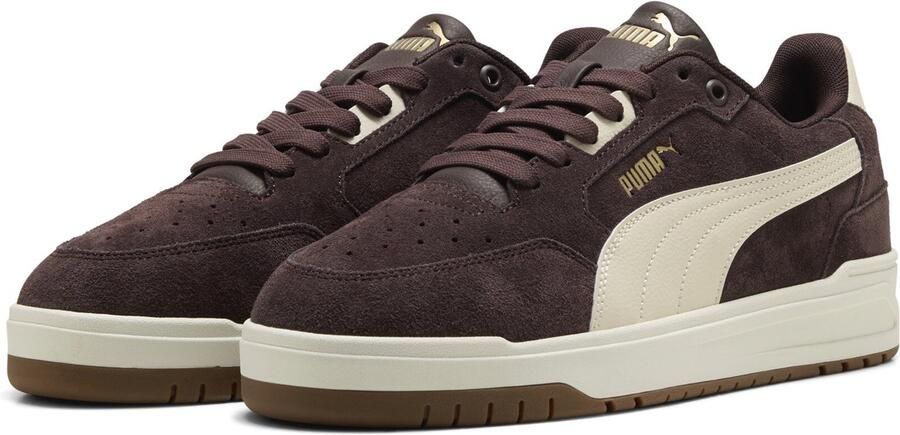 Puma Shuffle Downtown suède sneakers bruin wit - Foto 4