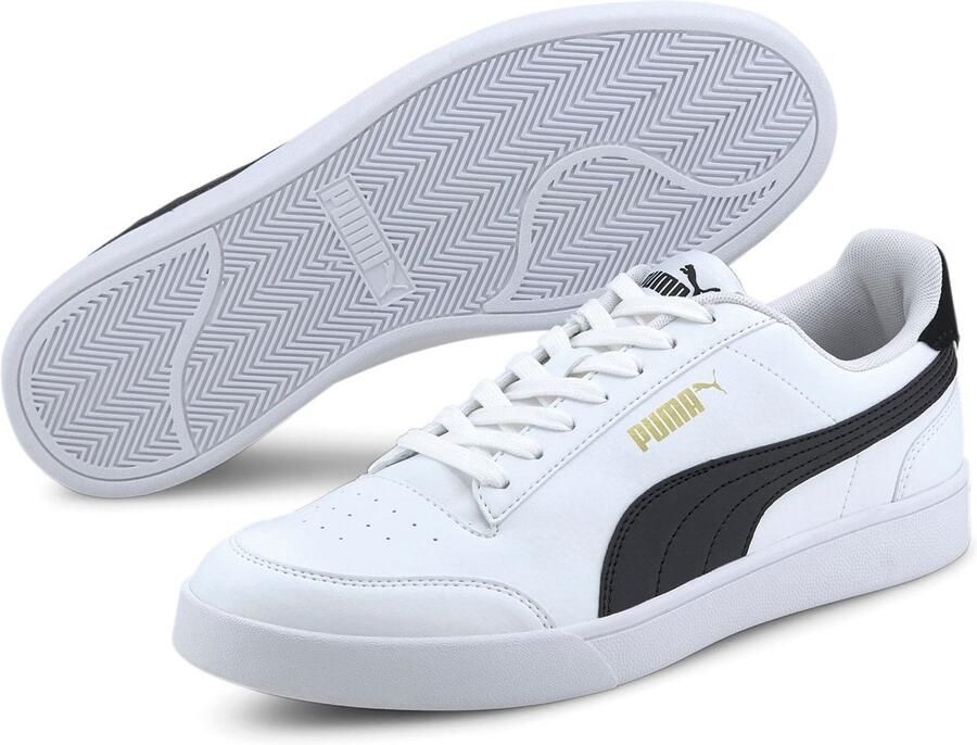 PUMA Schuhe Low Shuffle 309668 White- Black- Team Gold - Foto 4