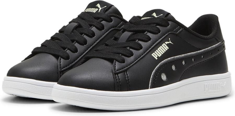 Puma Smash 3.0 Dance Party sneakers zwart wit groen Imitatieleer 35