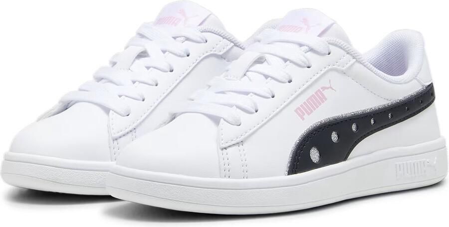 Puma Smash 3.0 Dance Party sneakers wit lila zwart Jongens Meisjes Imitatieleer 28