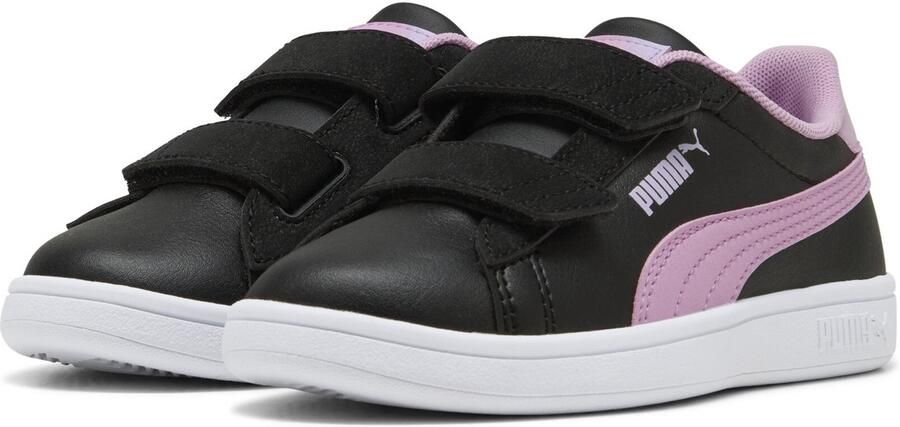 PUMA Smash 3.0 Faded Glow V PS Meisjes Sneakers Black-Mauve Glow