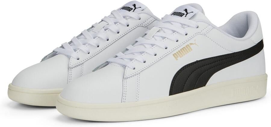 PUMA Smash 3.0 L Unisex Sneakers White- Black- Gold-Frosted Ivory