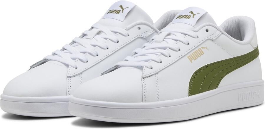 PUMA Smash 3.0 L Unisex Sneakers White-Olive Green