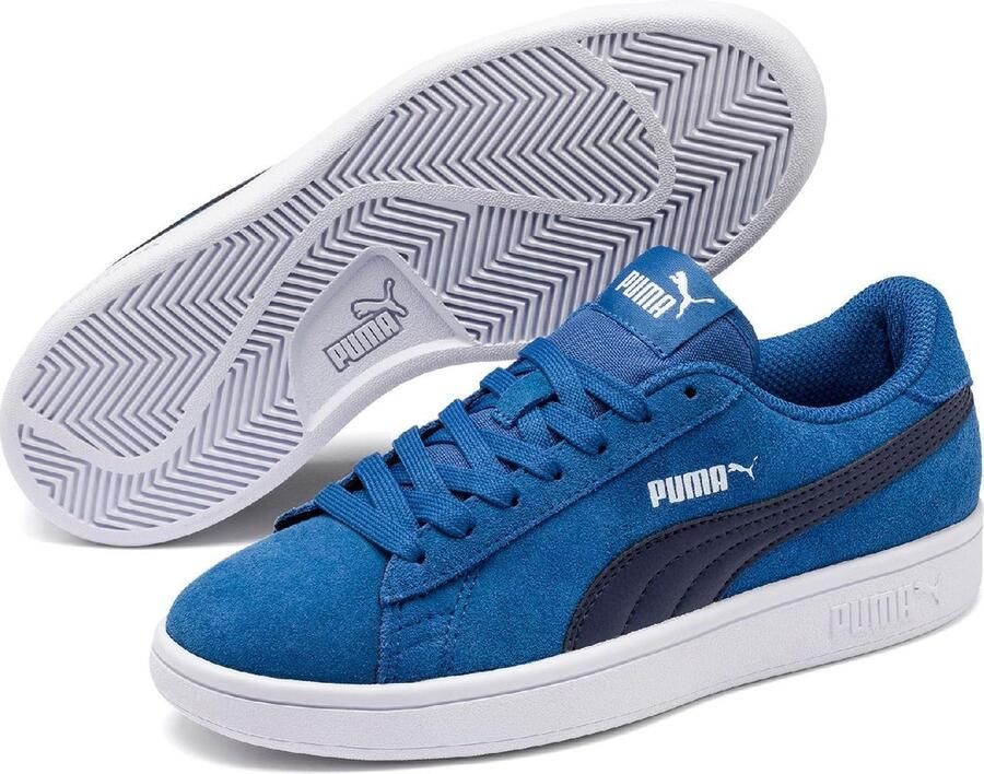 PUMA Smash v2 SD Jr Kinderen Sneakers Bright Cobalt-Peacoat- White