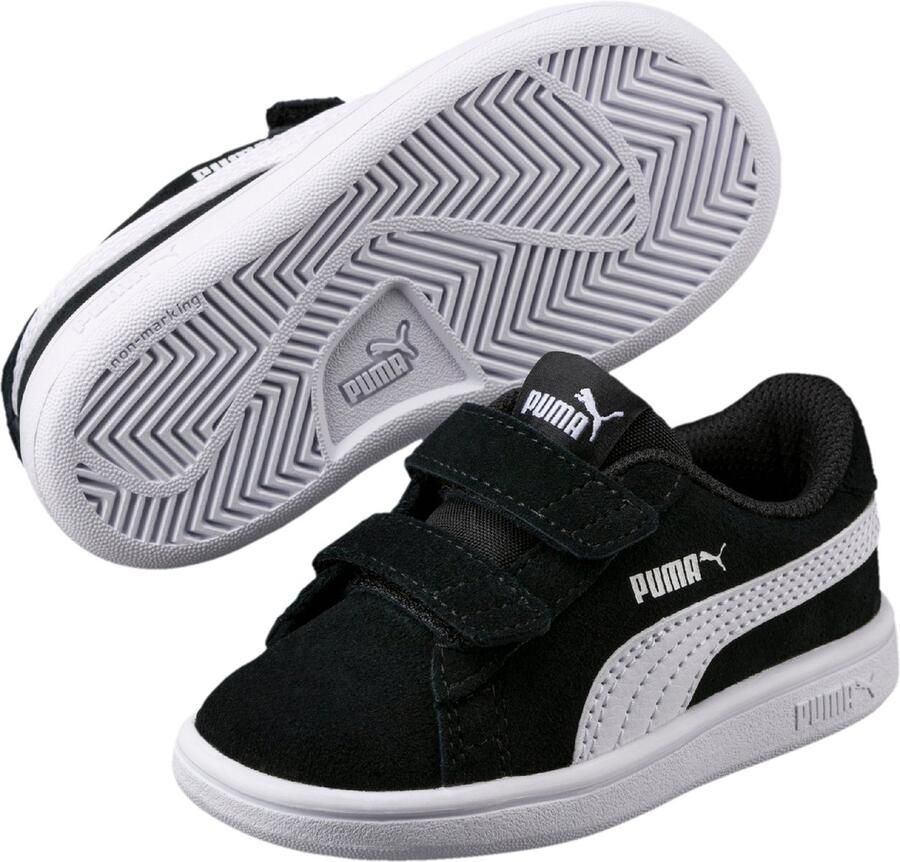 PUMA Smash v2 SD V PS Kinderen Sneakers Black White