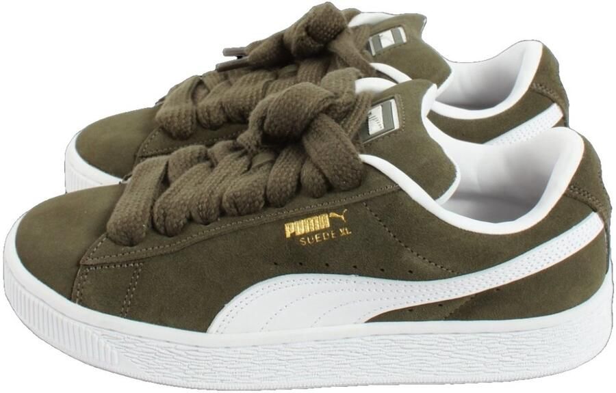 Puma Suede XL dark olive white Groen Suede Lage sneakers Unisex - Foto 4