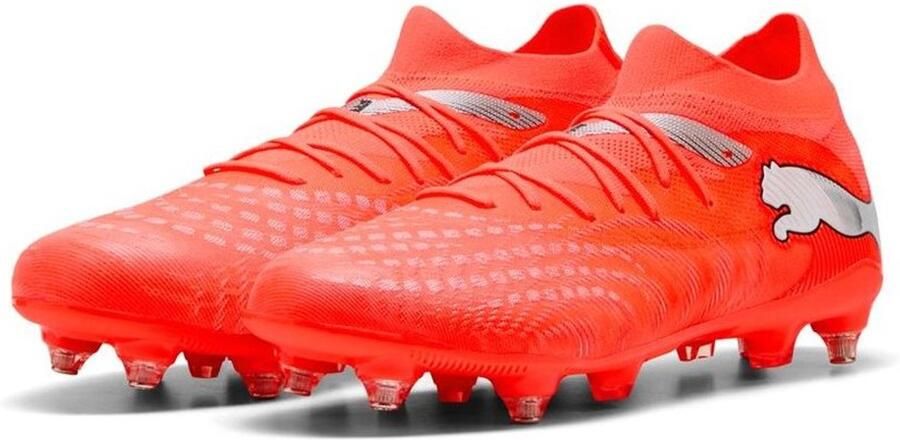 PUMA Future 9 Match IJzeren-Nop Voetbalschoenen (SG) Felrood Zilver Zwart