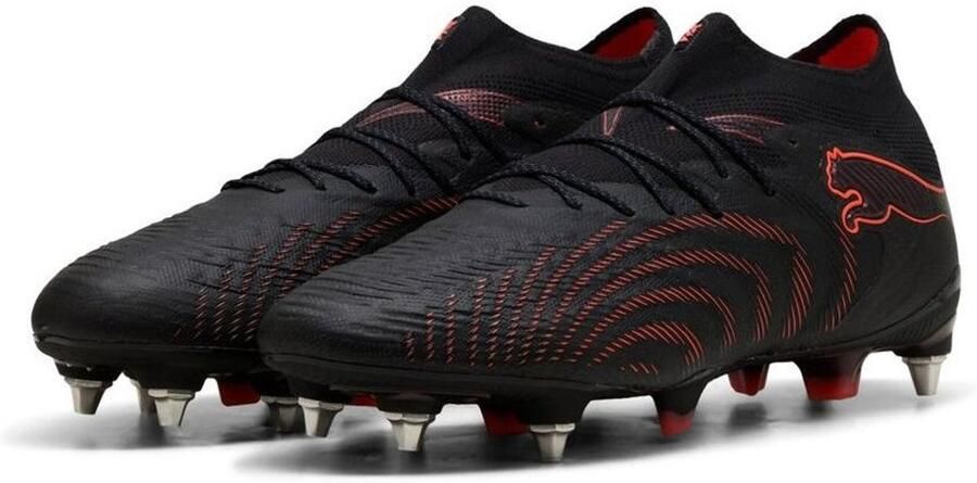 PUMA Future 9 Ultimate IJzeren-Nop Voetbalschoenen (SG) Zwart Rood