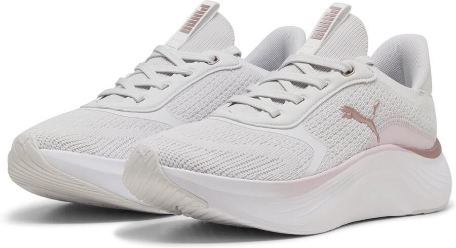 Puma Softride Mayve mesh sneakers lichtgrijs lichtroze - Foto 4