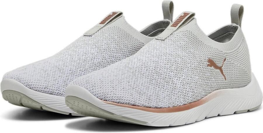 PUMA Softride Premier Slip-On Knit Hardloopschoenen Dames 309834 02 wit