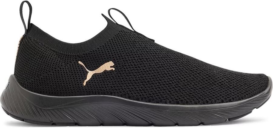 PUMA Softride Premier Slip-On Knit Hardloopschoenen Dames 309834 09 Black Gold