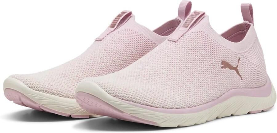 PUMA Softride Premier Slip-On Knit Hardloopschoenen Dames 309834 10 Mauve white rose