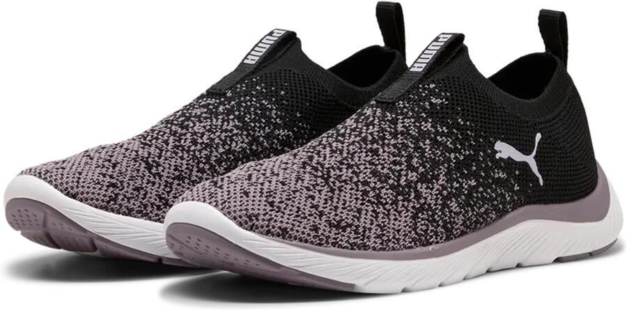 PUMA Softride Premier Slip-On Knit Hardloopschoenen Dames 309834 14 Black Plum Jam