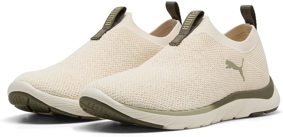 PUMA Softride Premier Slip-On Knit Hardloopschoenen Dames 309834 15 White Dark Loden