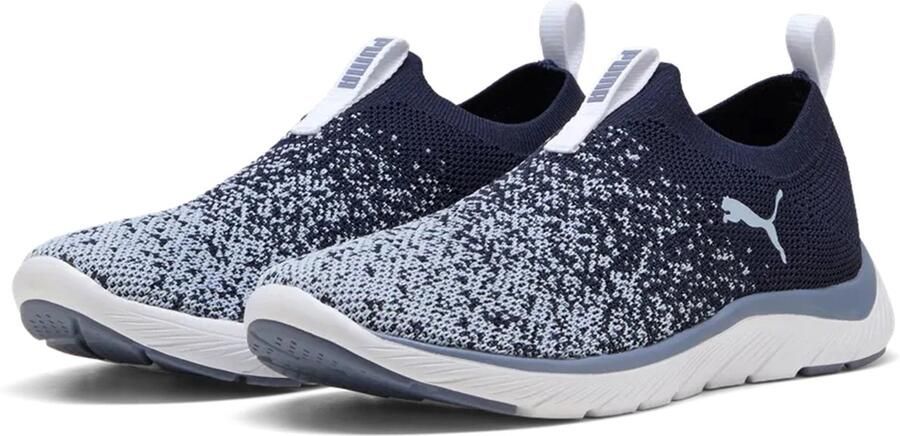 PUMA Softride Premier Slip-On Knit Hardloopschoenen Dames 309834 18 Navy Greay