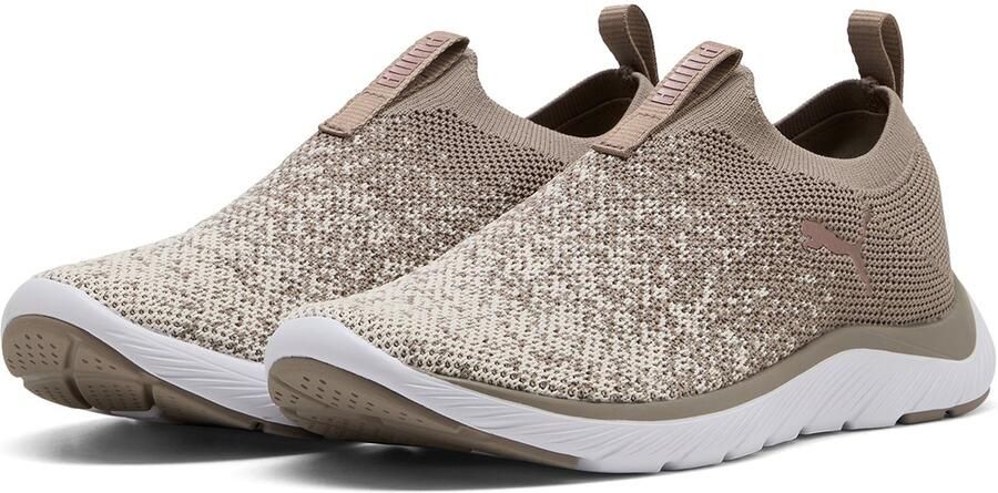 PUMA Softride Premier Slip-On Knit Hardloopschoenen Dames 309834 22 Mousegray-rosgold