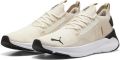 PUMA Softride Symmetry Fuzion LS Unisex Sportschoenen Schoenen 311482 13 warm White - Wit/Zwart