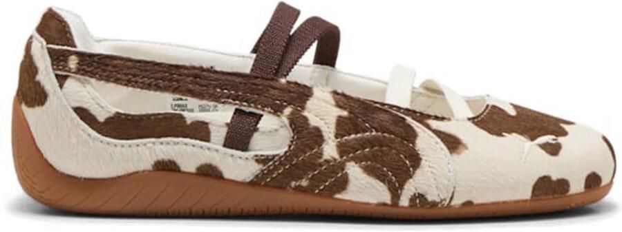 PUMA Ballerina met riempjes 'Speedcat' ecru chocoladebruin
