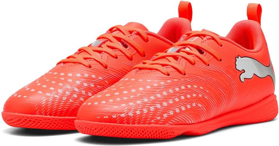 PUMA Teen FUTURE 9 PLAY IT JR Zaalvoetbalschoenen 108927 01 Glowing Red-White-Black-Silver