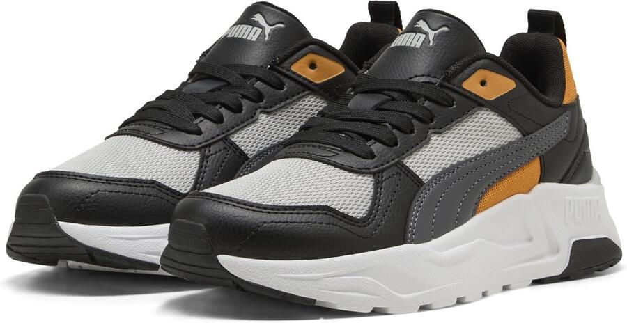 Puma Trinity 2 LT mesh sneakers lichtgrijs oranje - Foto 7