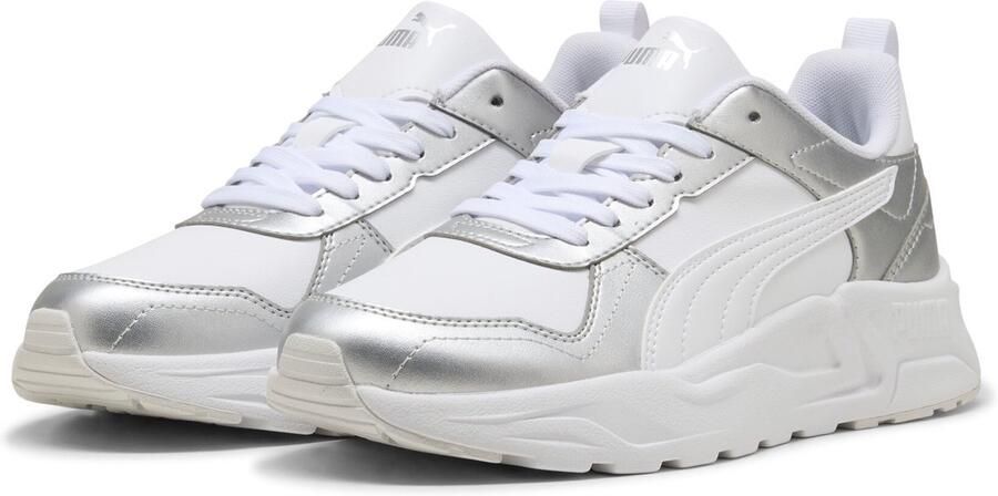PUMA TRINITY 2 LT Metallic Glam Dames Sneakers White- Silver