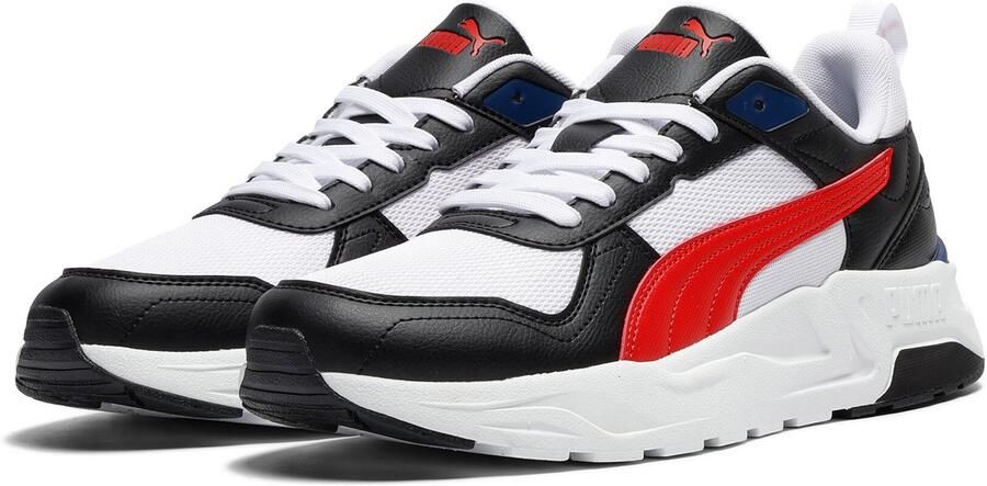 PUMA Trinity 2 LT Unisex Sneakers White-For All Time Red- Black-Blue Jewel