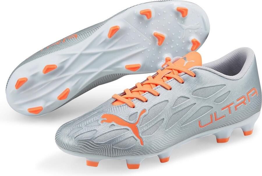 PUMA Ultra 4.4 Gras Kunstgras Voetbalschoenen(MG)Zilver Oranje