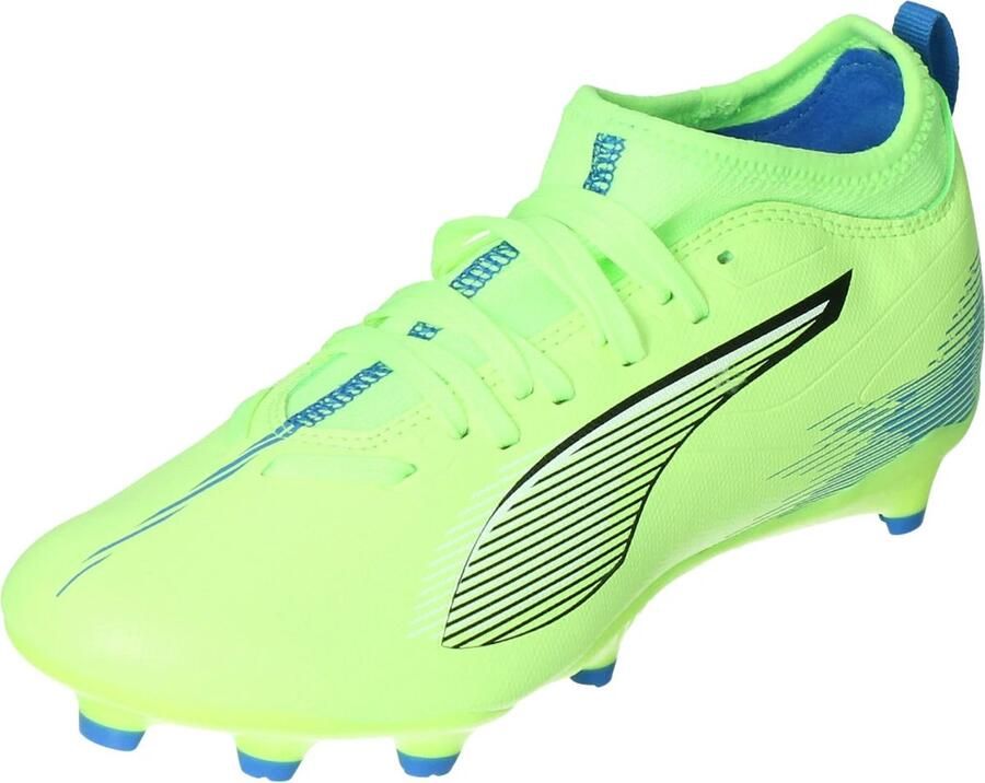 PUMA Ultra 5 Match Gras Kunstgras Voetbalschoenen (MG) Kids Groen Blauw Zwart Wit