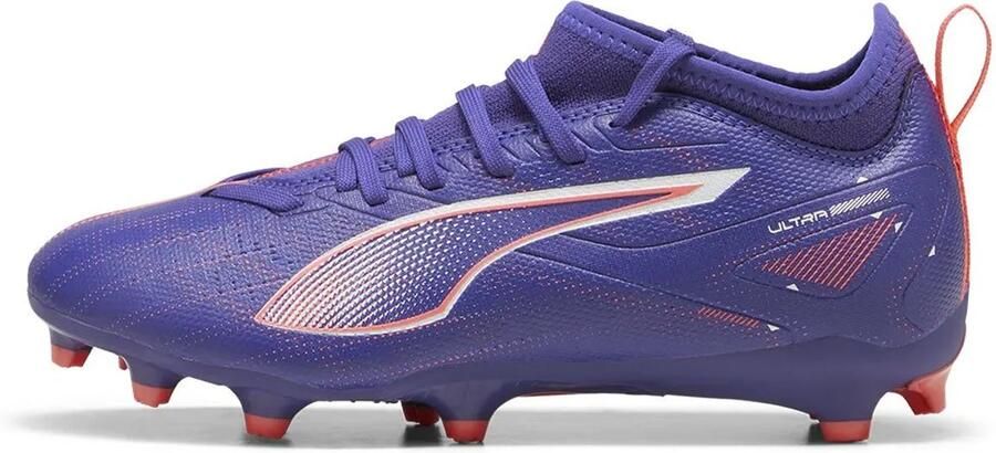 Puma Ultra 5 Match Jr. voetbalschoenen kobaltblauw wit koraalrood Imitatieleer 29 - Foto 2