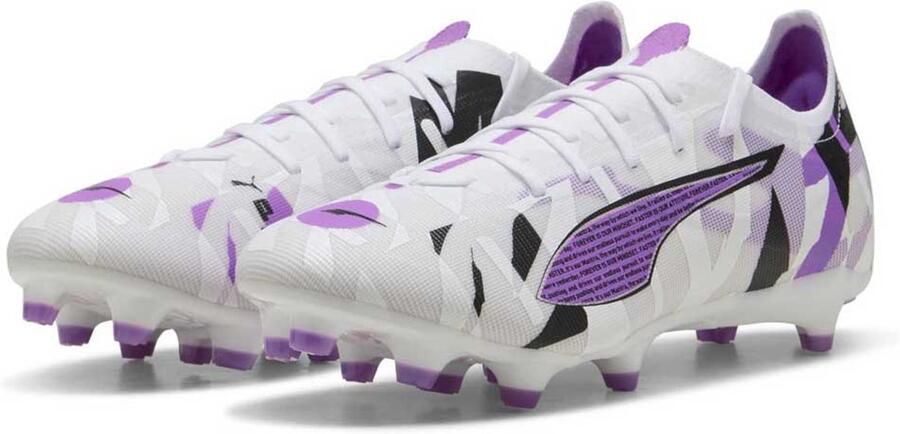 PUMA Ultra 5 Match Forever Gras Kunstgras Voetbalschoenen (MG) Wit Paars Zwart - Foto 2