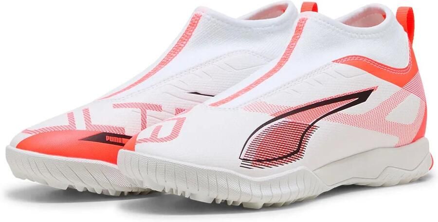 PUMA Ultra 5 Match+ Ll Tt + Mid Junioren Voetbalschoenen Wit 1 2 Kinderen