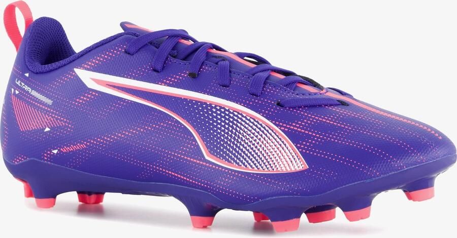 Puma Ultra 5 Play Jr. voetbalschoenen kobaltblauw wit koraalrood Imitatieleer 28 - Foto 5