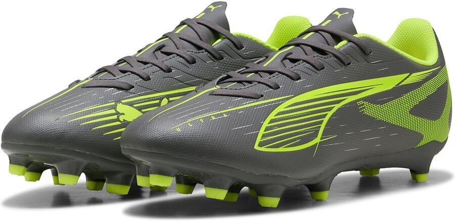 Puma Ultra 5 Play FG AG senioer voetbalschoenen zwart geel zilver