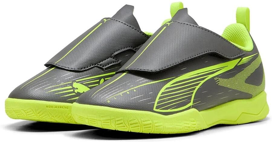 PUMA Ultra 5 Play V It Low Junioren Voetbalschoenen Grijs Kinderen