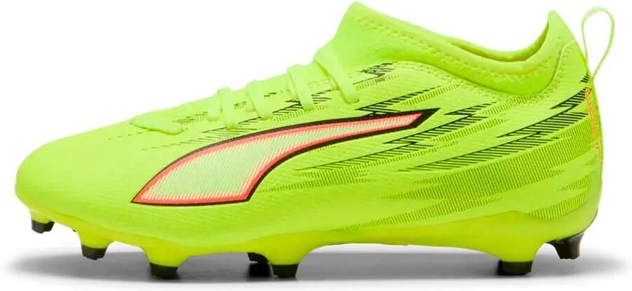 PUMA Ultra 6 Match Gras Kunstgras Voetbalschoenen (MG) Kids Neongeel Rood Zwart - Foto 4
