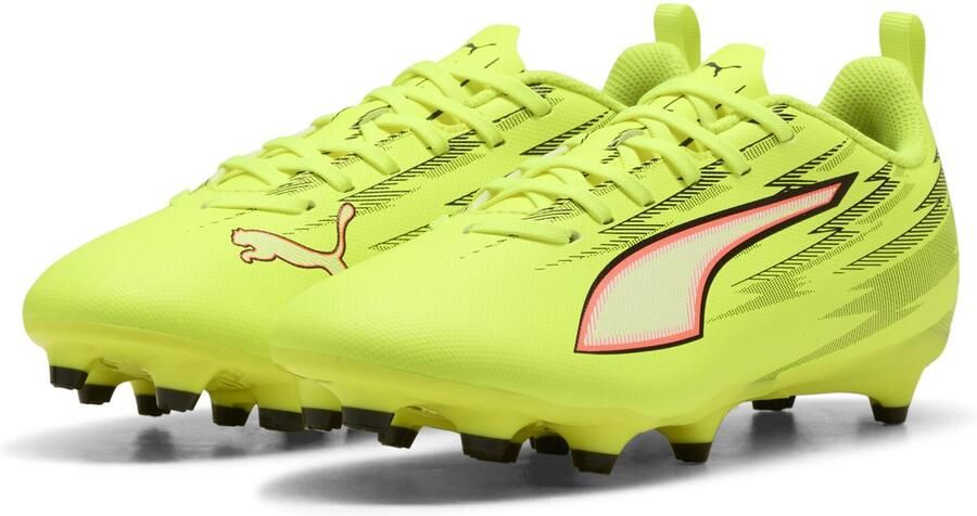 PUMA ULTRA 6 PLAY FG AG Jr Unisex Sportschoenen Yellow Alert- Black-Glowing Red-Lime Squeeze