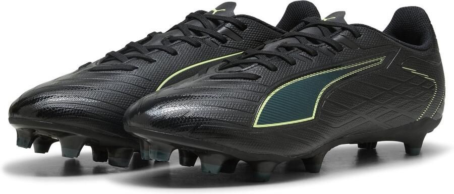 PUMA ULTRA 6 PLAY FG AG Unisex Sportschoenen Black-Fizzy Light-Green Terrain