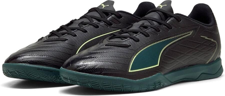 PUMA Ultra 6 Play Zaalvoetbalschoenen (IN) Zwart Donkergroen Lichtgroen